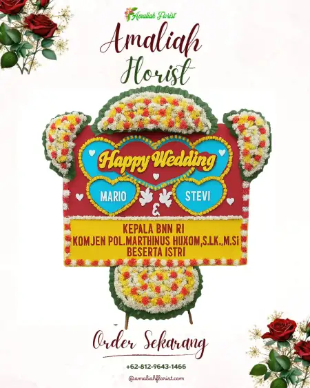 Papan Bunga Pernikahan Suka Cinta